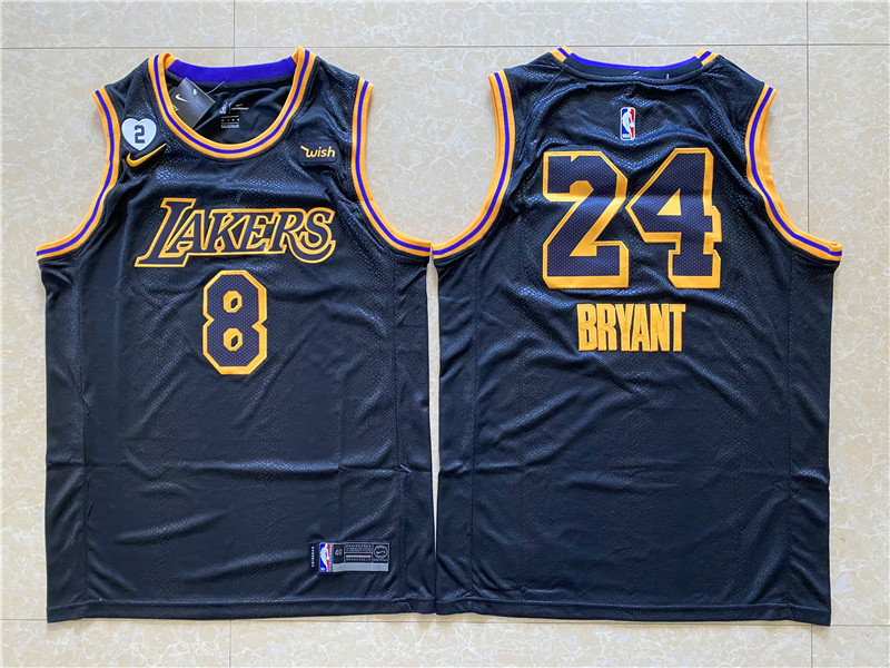 2020 Men Los Angeles Lakers #24 Bryant black Nike NBA jersey Print